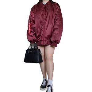 NWOT "Remove Before Flight" Puffy Bomber Jacket